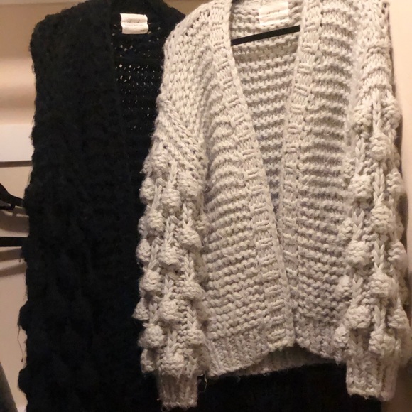 Chunky knit cardigan (black or grey option) - Picture 2 of 3